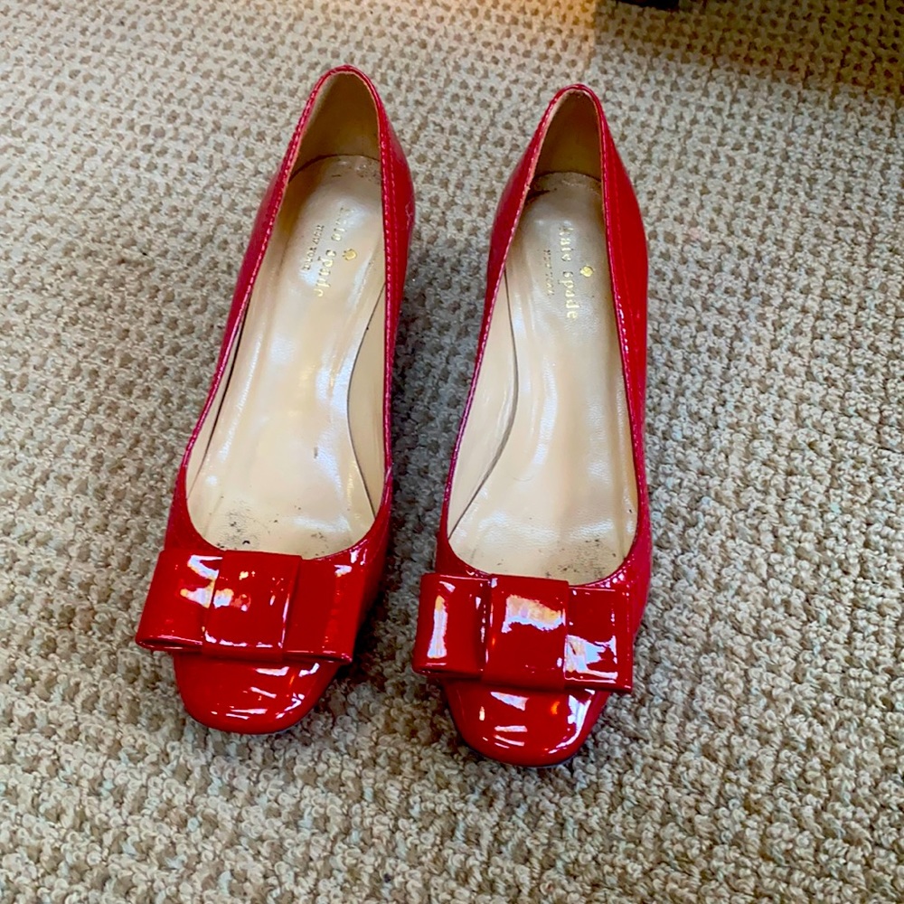Kate Spade Patent Red Shoes